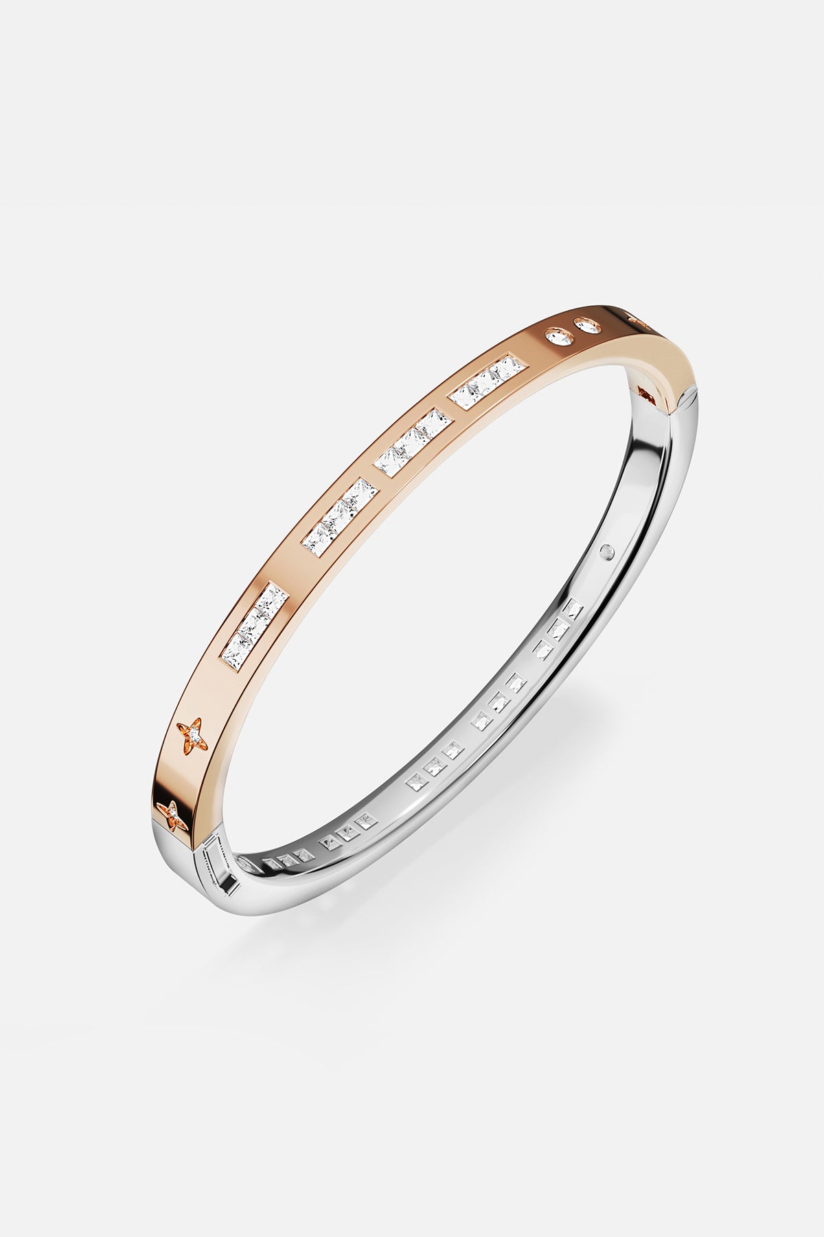 APM Monaco Morse Code TOI et MOI jonc bicolore M 16,5 cm
