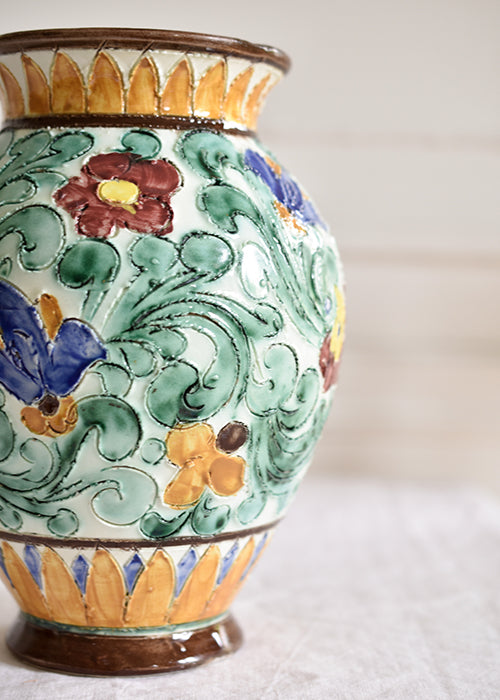Aimée Aimer Vase Soleil vase faïence amphore 23 cm pièce unique