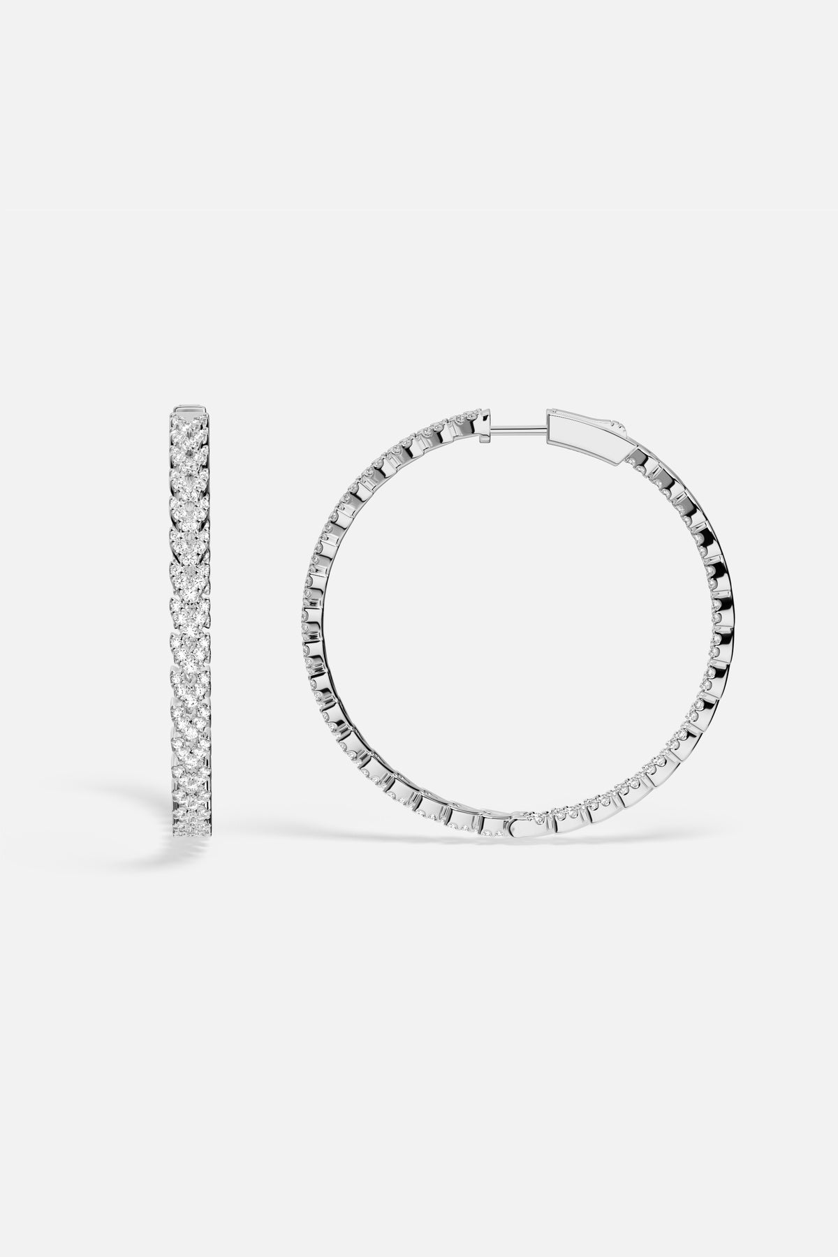 APM Monaco Automne Couture créoles blanc 44,2 mm