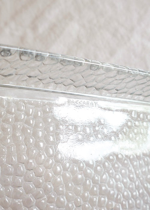 Aimée Aimer Ecaille plateau verre Baccarat 31 cm