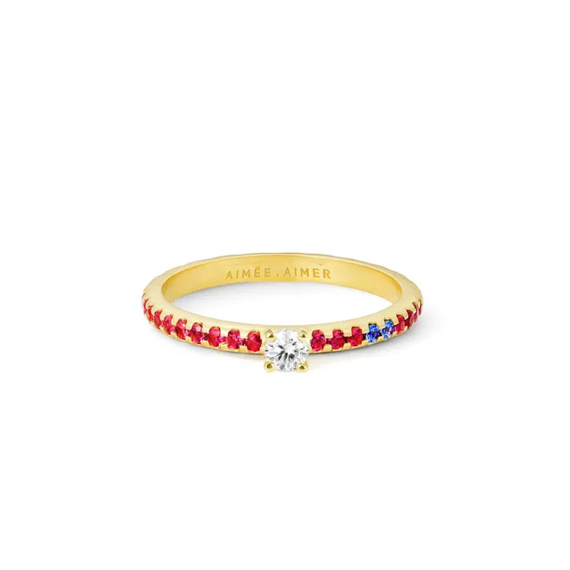 Aimée Aimer Spicy Love Bague or jaune diamant taille 52