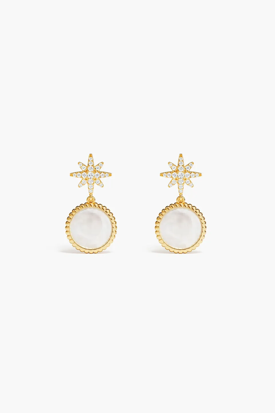 APM Monaco Méditerranée Valentine boucles nacre dorées