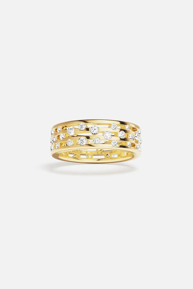 APM Monaco Automne Graphique bague dorée taille 52