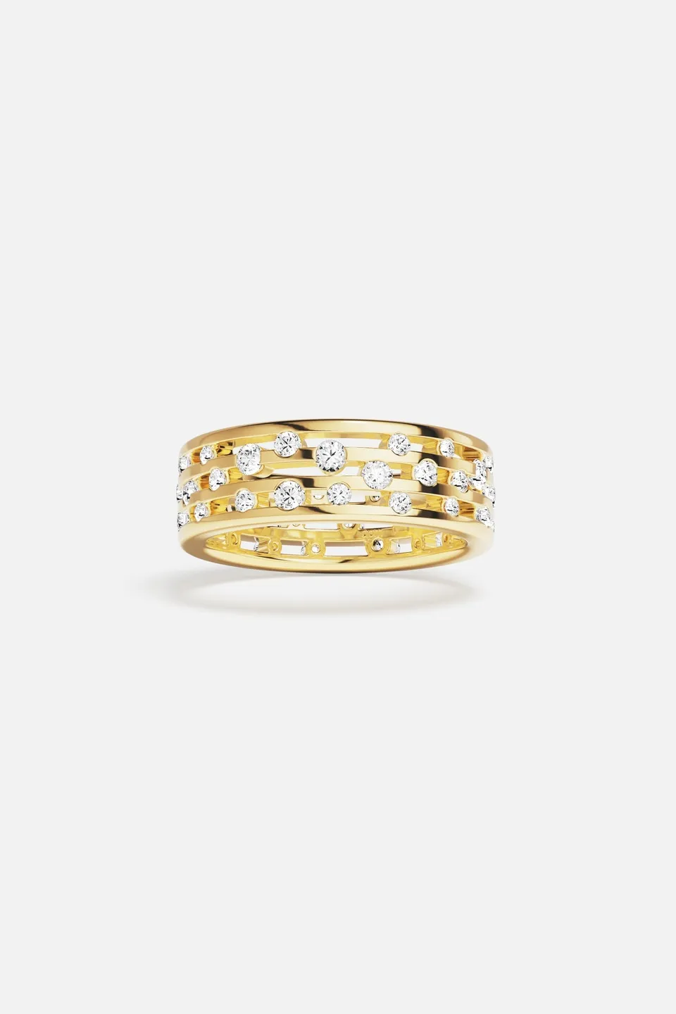 APM Monaco Automne Graphique bague dorée taille 52