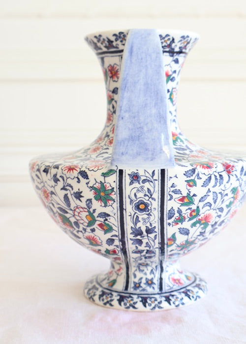 Aimée Aimer Vase Le Bouquet vase faïence Gien 18,5 cm pièce unique