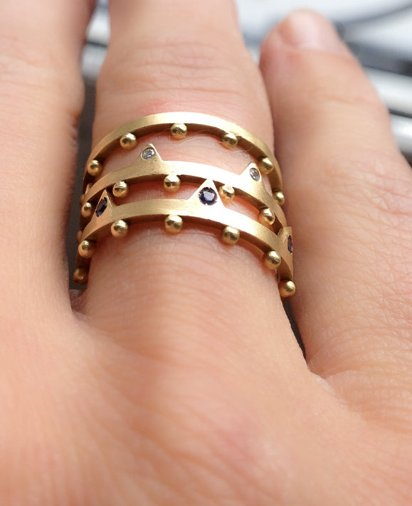Aimée Aimer Bagues bague grains or jaune taille 50 gravure offerte