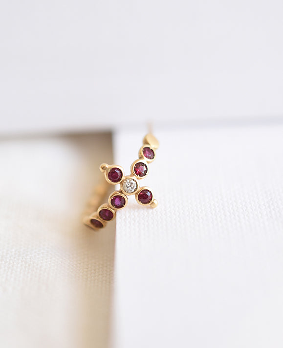 Aimée Aimer Folles Iguazu Créole or jaune rubis diamant unité