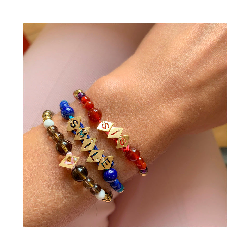 Aimée Aimer Aloha bracelet or jaune diamant 4 lettres