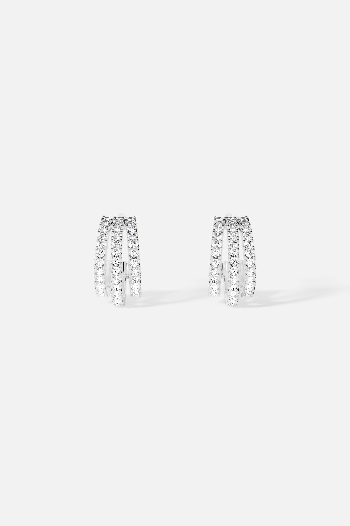 APM Monaco Croisette Promesse mini créoles rhodium zircones