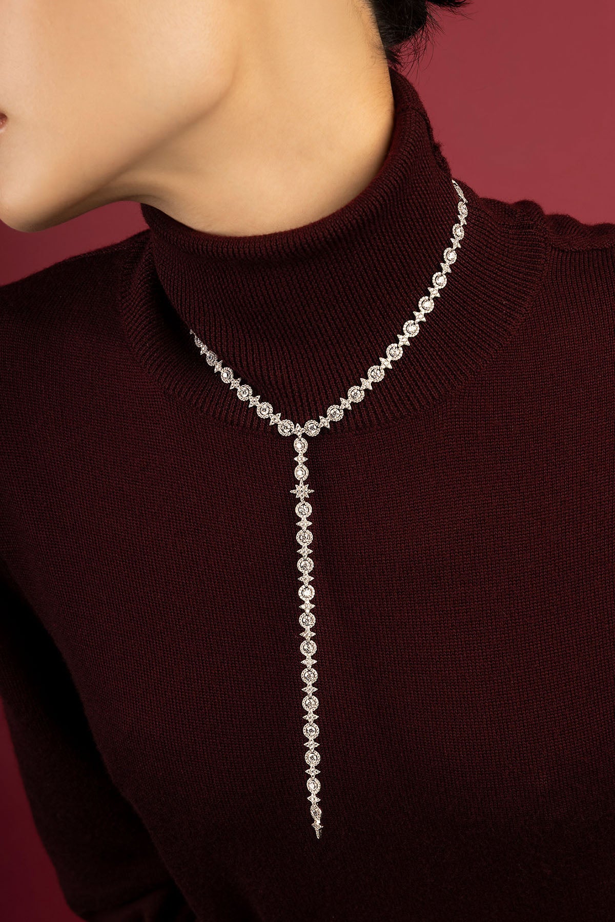 APM Monaco Météorites Glamour Collier blanc 39 cm