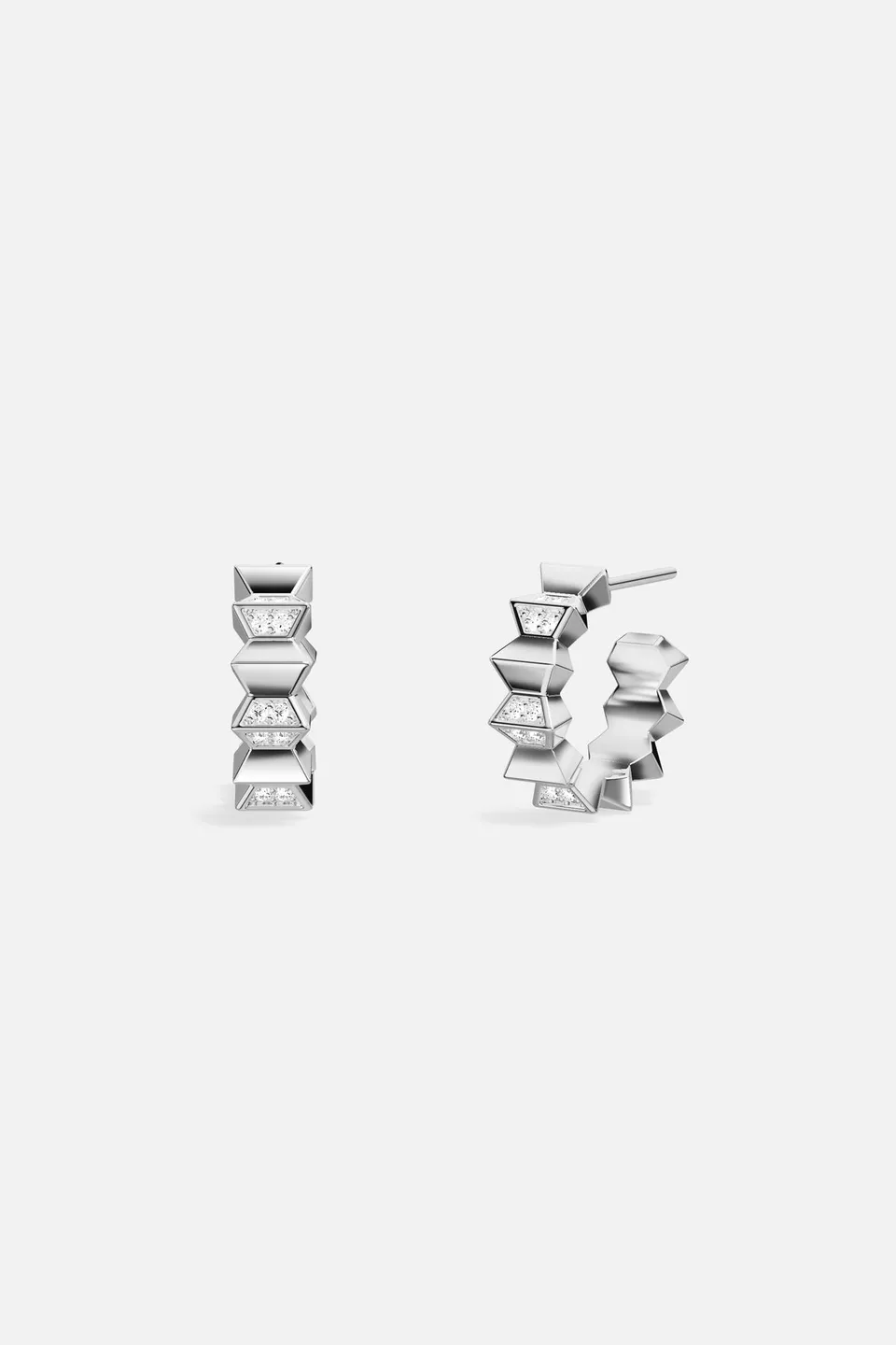 APM Monaco Yacht Club Up and Down créoles argent 17 mm