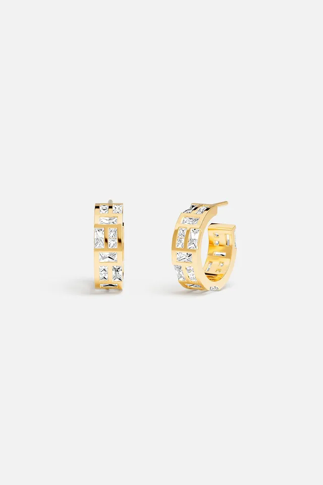 APM Monaco Festival Ice boucles dorées zircon jaune 17,8 mm