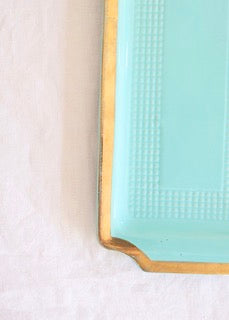 Aimée Aimer Art de la table Plat à Cake Turquoise 39 cm