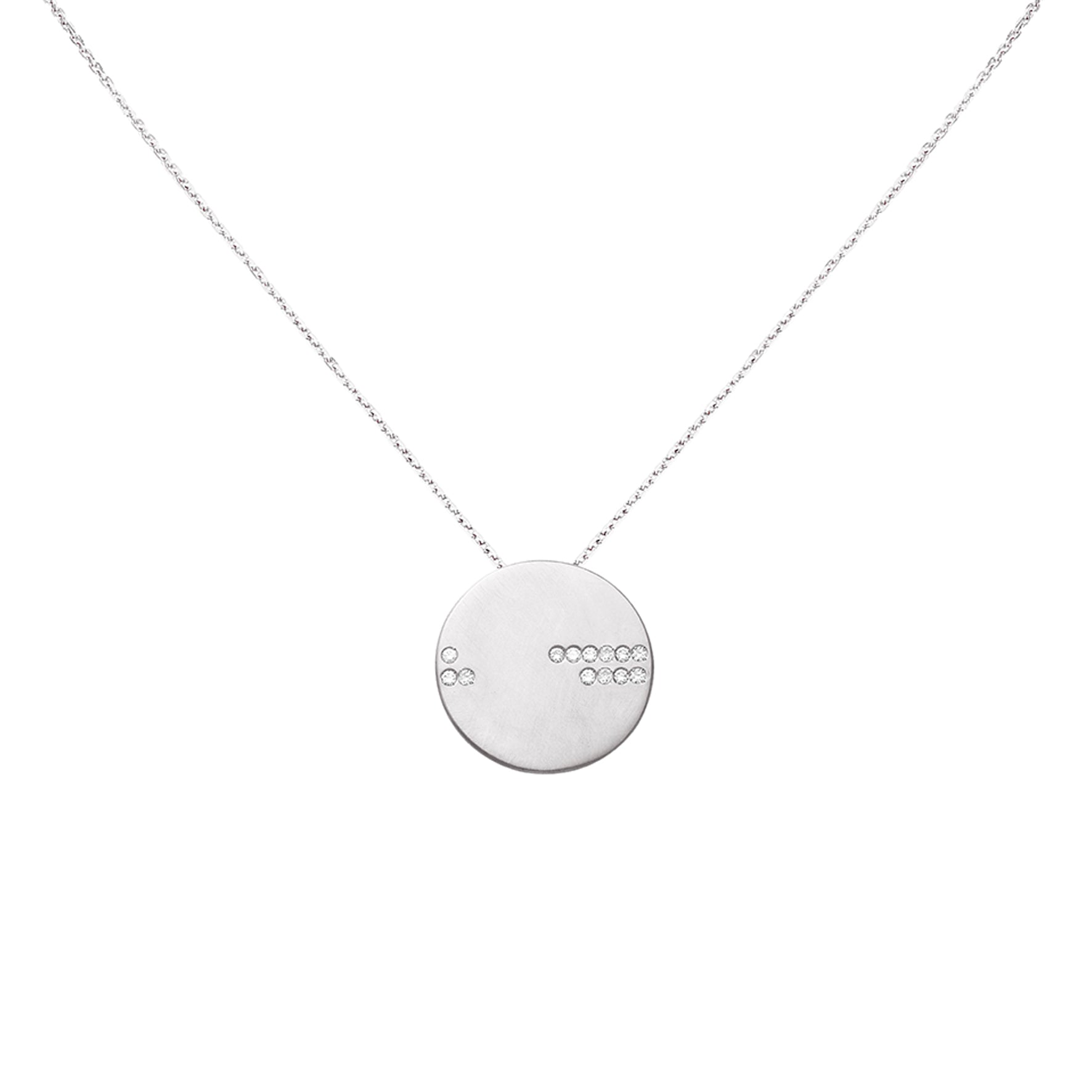 Aimée Aimer Horizon collier or blanc diamants 45 cm