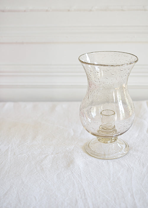 Aimée Aimer Biot photophore verre clair bullé 19 cm