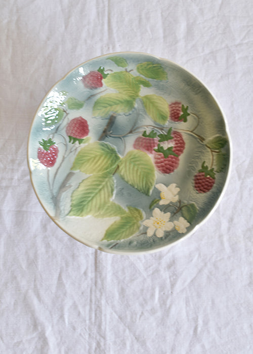 Aimée Aimer Compotier framboises plat céladon 22 cm unique