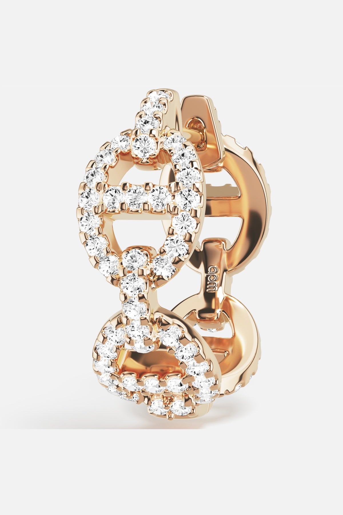 APM Monaco Yacht Club Marine Boucles or rose zircons