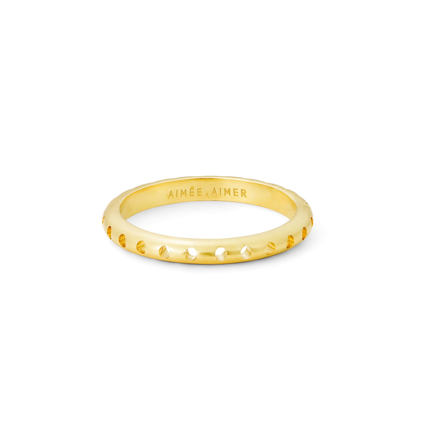 Aimée Aimer Bi bague or jaune 18 carats taille 52