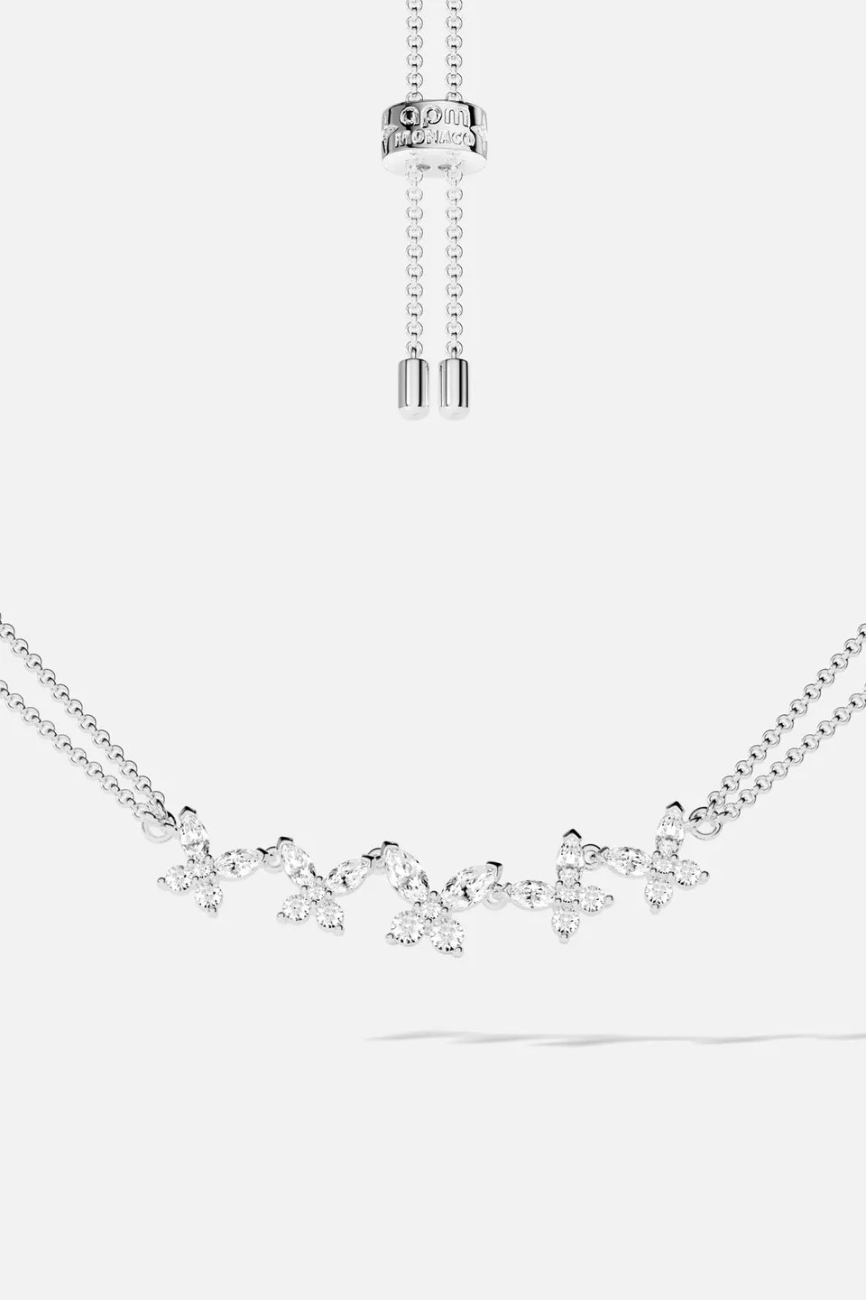 APM Monaco Lumière Papillon collier argent 38-65 cm