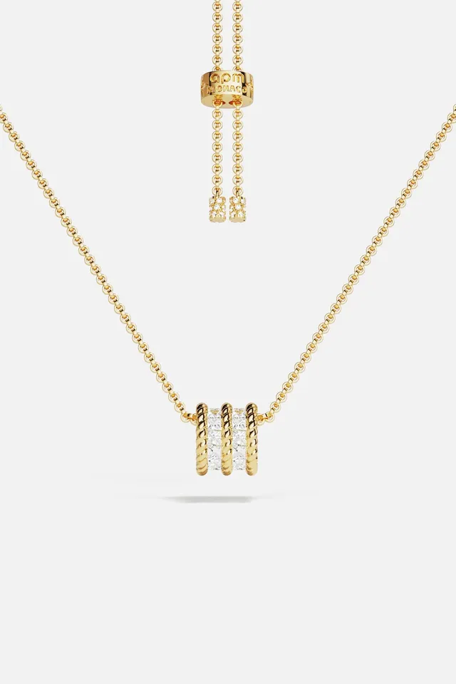 APM Monaco Yacht Club Cordage collier doré double ajustable
