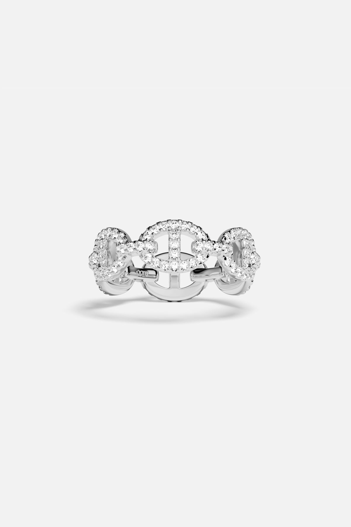 APM Monaco Yacht Club Marine bague maille argentée