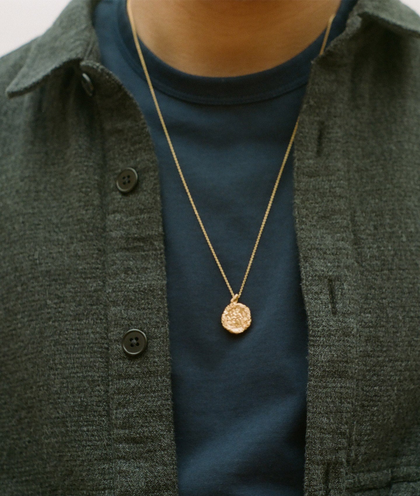 Alighieri The St. Christopher Medallion collier plaqué or