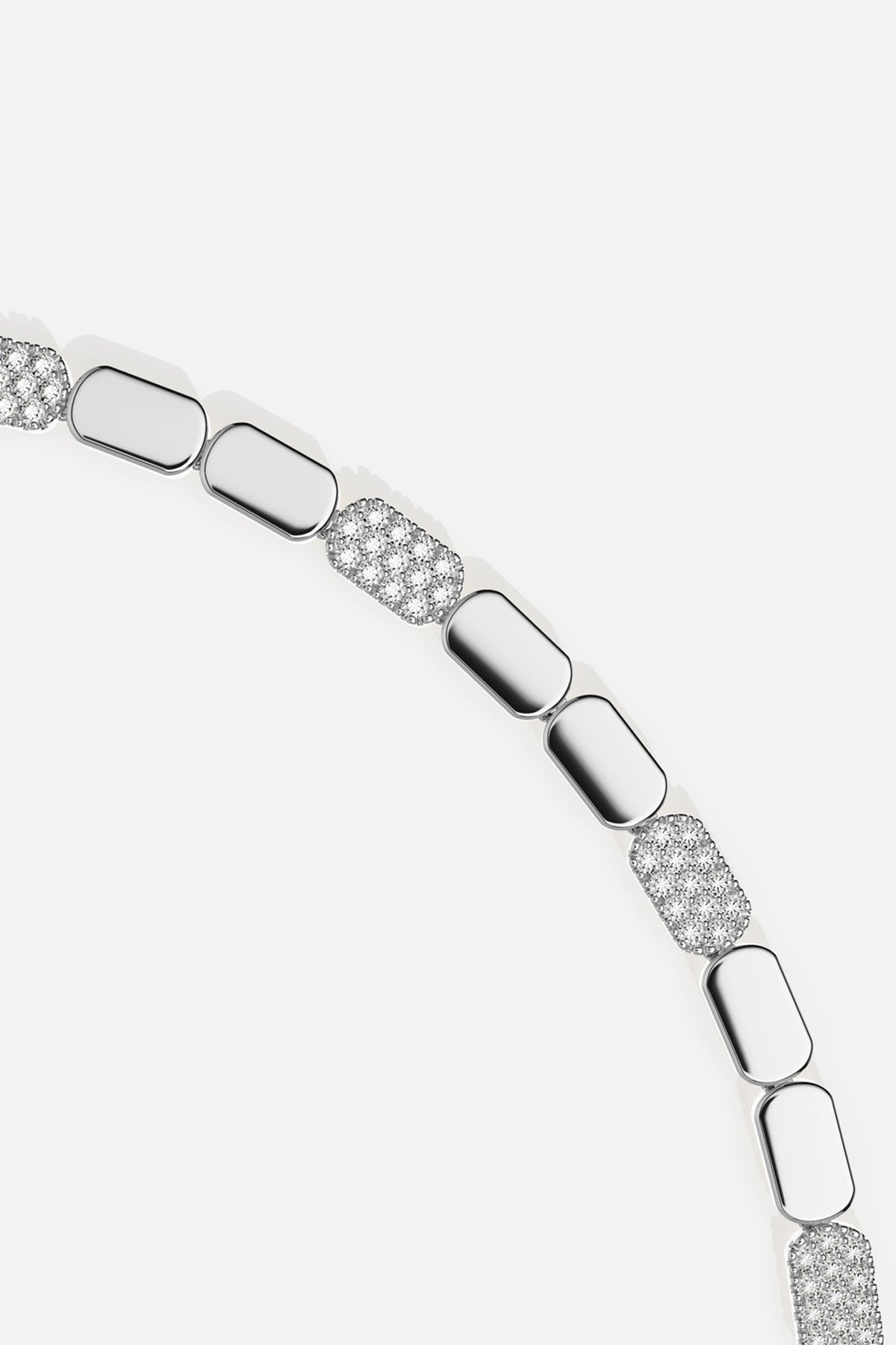 APM Monaco Yacht Club Pavage collier chaîne blanche zircon