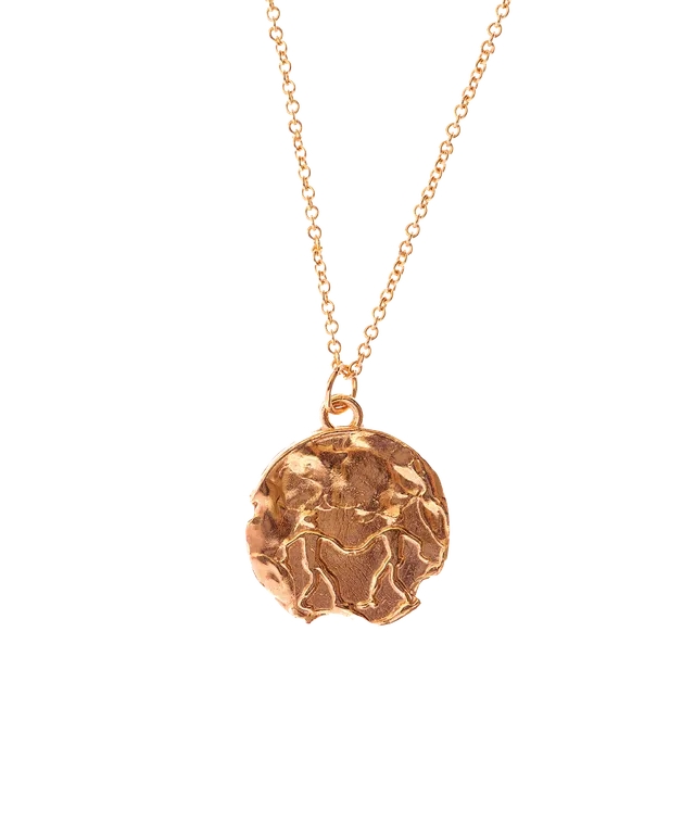 Alighieri Gemini Medallion collier or massif 9 carats