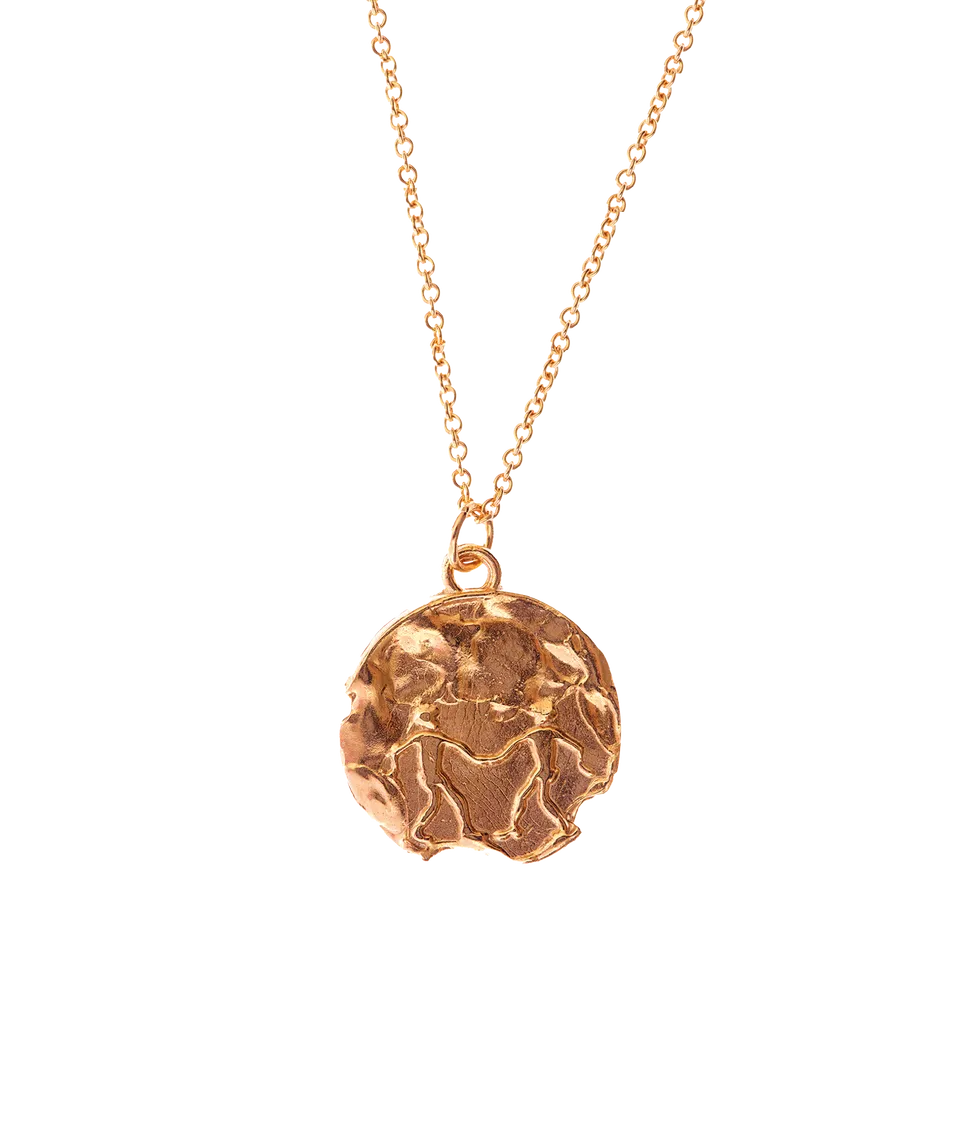 Alighieri Gemini Medallion collier or massif 9 carats