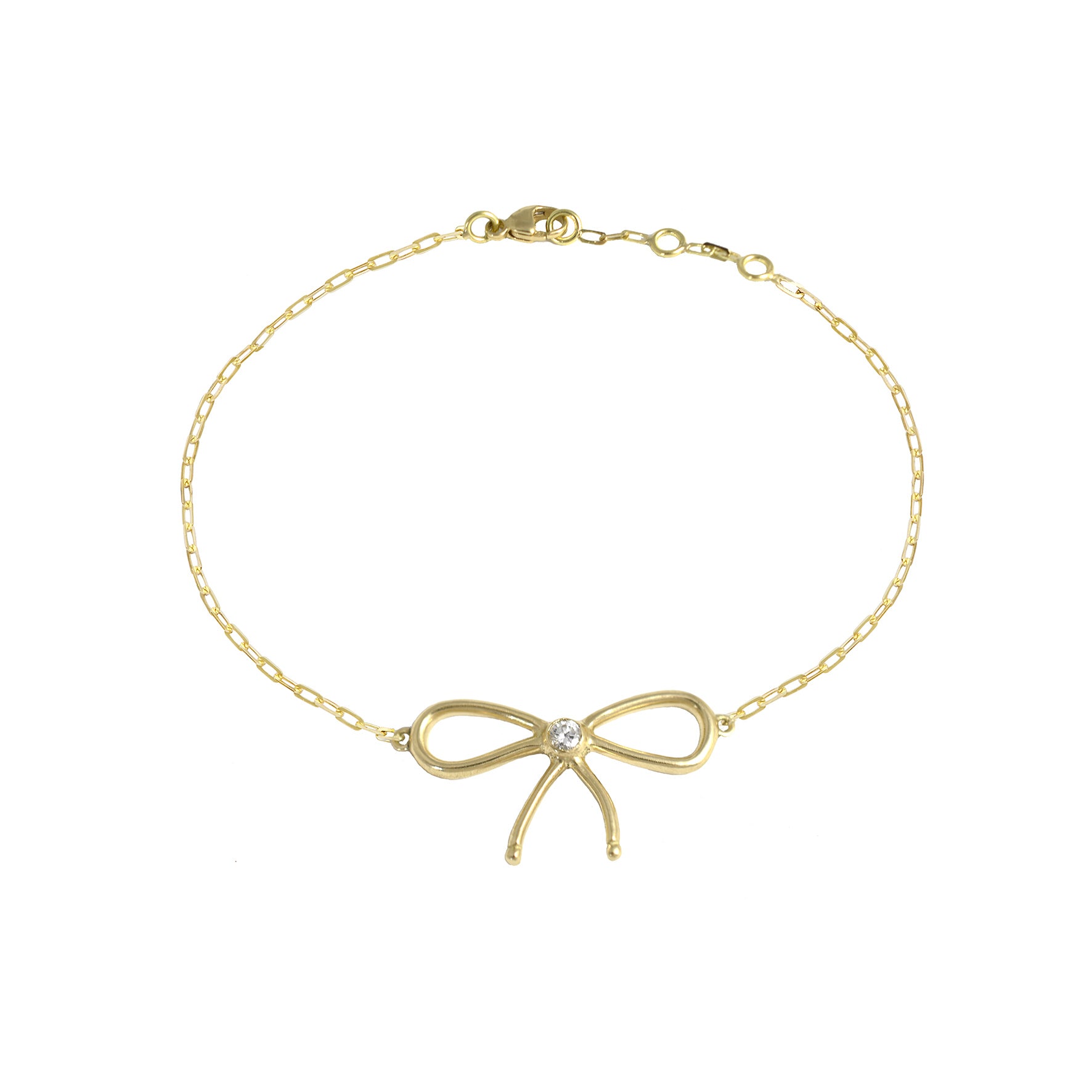 Aimée Aimer Nœud de Paris Bracelet or jaune diamant 17 cm
