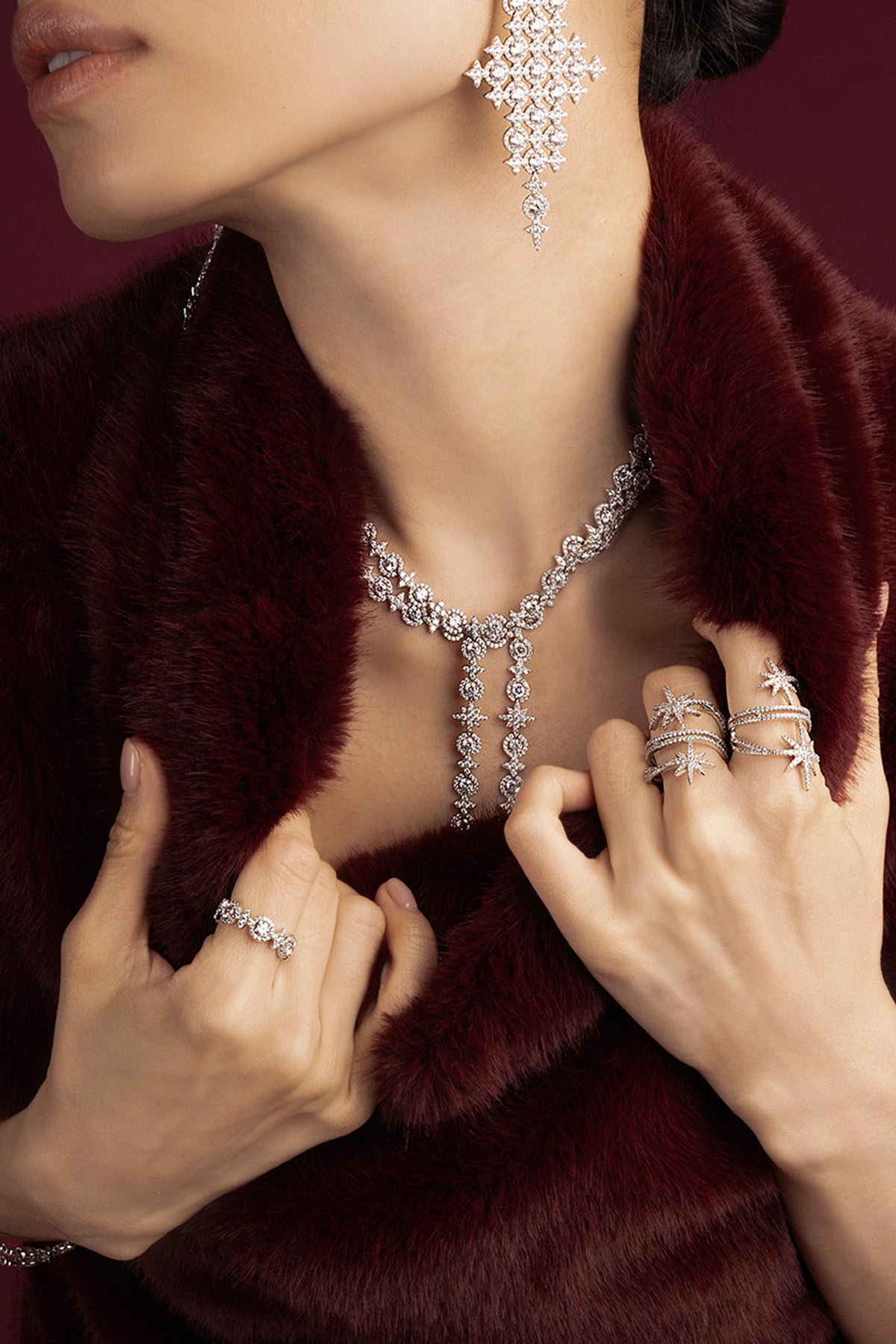 APM Monaco Météorites bague glamour argentée taille 52