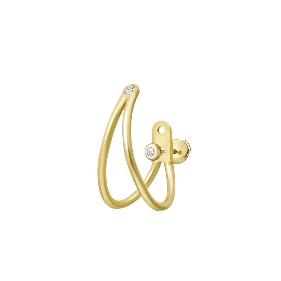 Aimée Aimer Boucles bague Liane or jaune diamant unité 0,10 ct