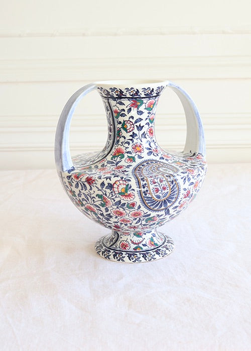 Aimée Aimer Vase Le Bouquet vase faïence Gien 18,5 cm pièce unique