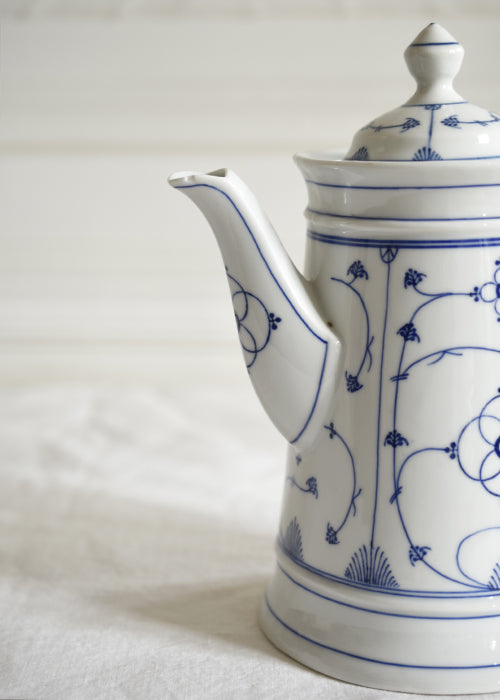 Aimée Aimer Art table cafetière porcelaine bleue paille 1 L