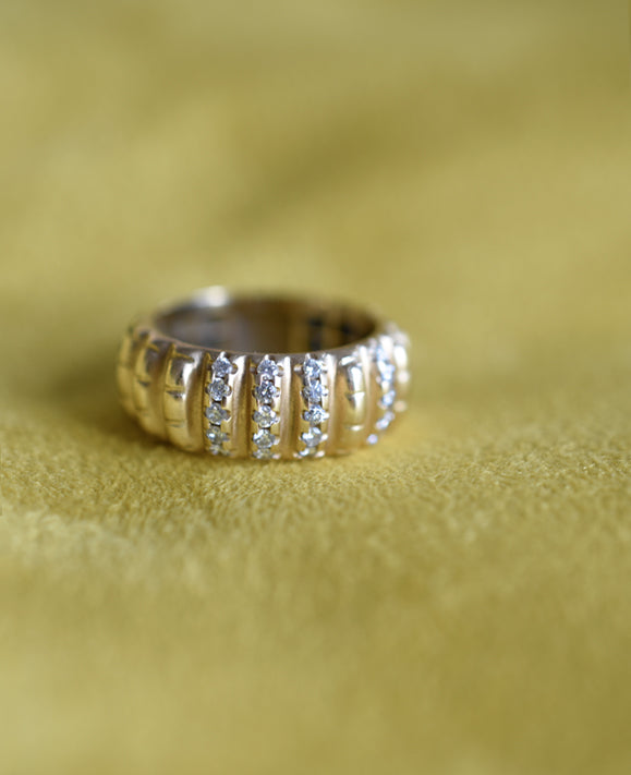 Aimée Aimer Lignes F. bague or jaune 50 diamants taille 52