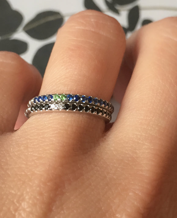 Aimée Aimer Spicy bague or blanc spinelles diamants 52