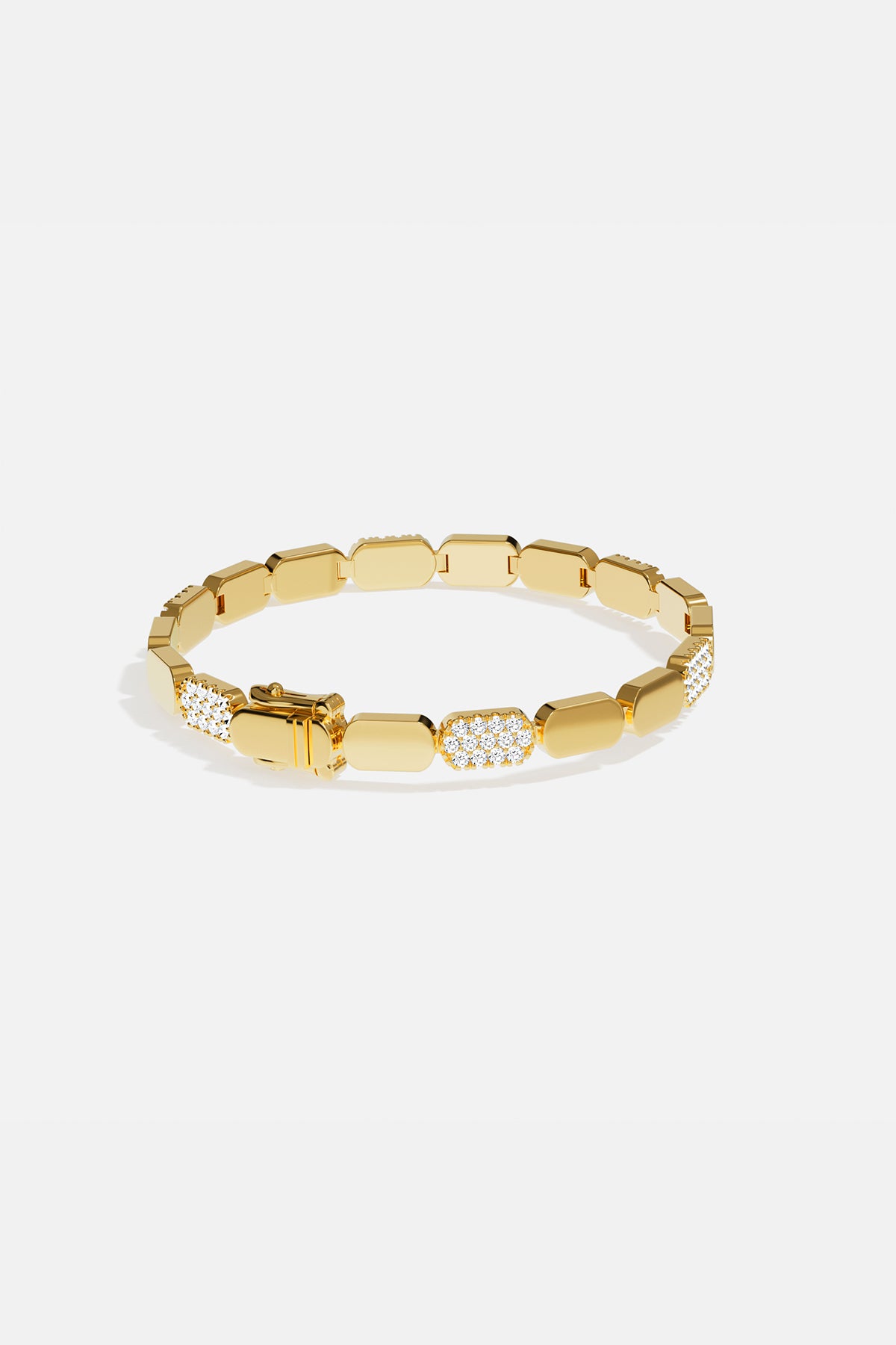 APM Monaco Yacht Club Pavage bracelet doré zircon taille M