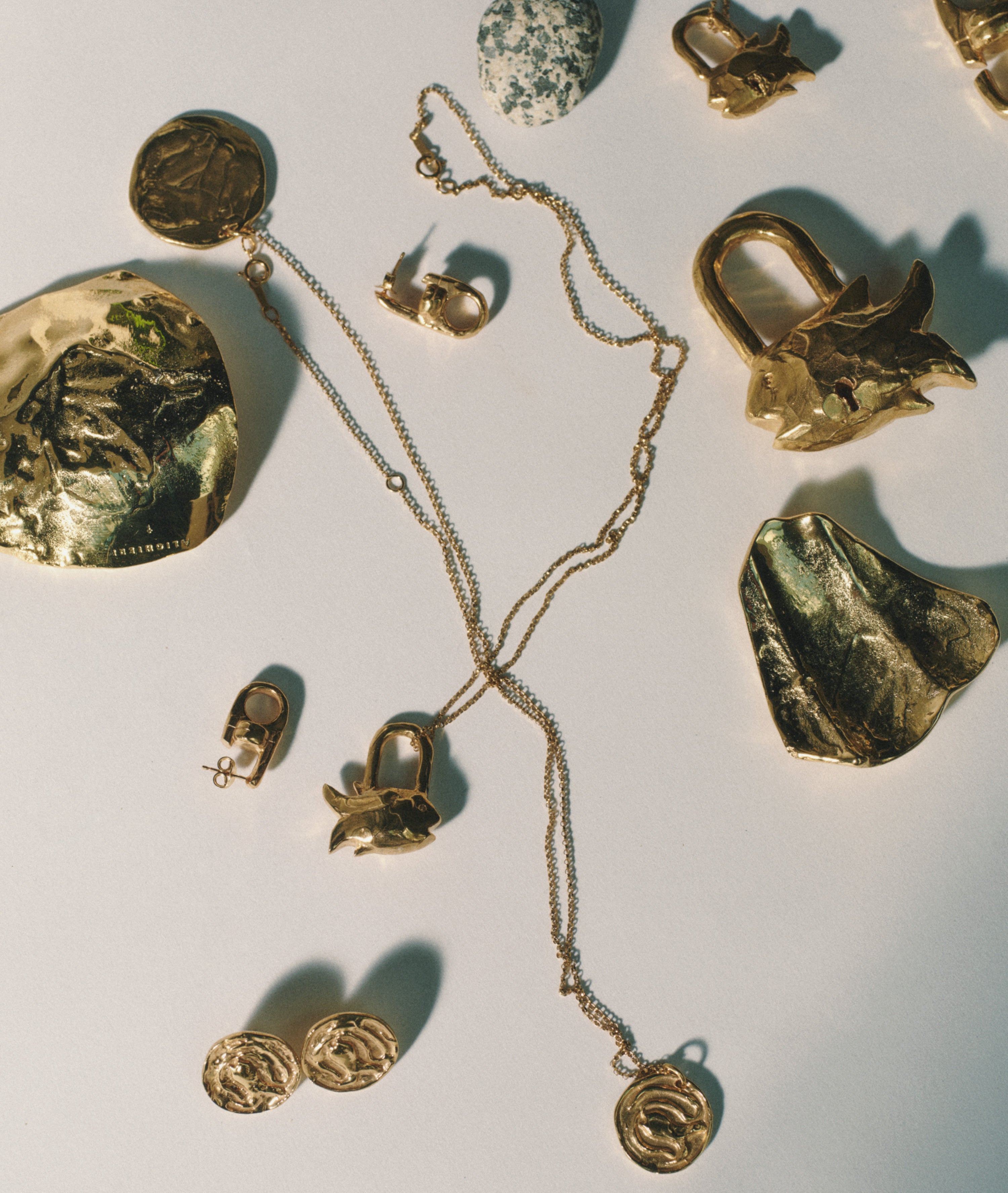 Alighieri High Seas boucles d'oreilles bronze doré 24ct