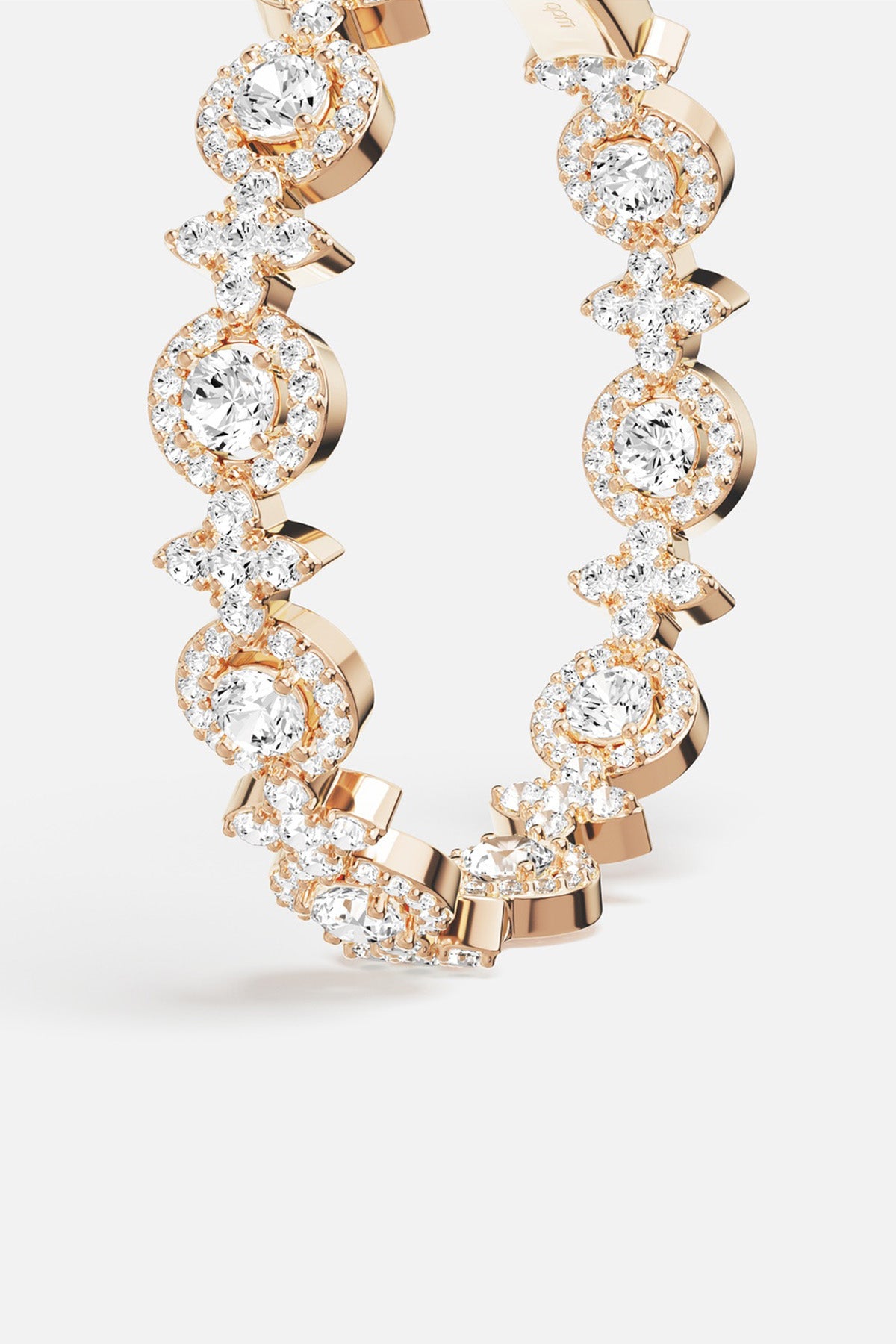 APM Monaco Météorites Glamour créoles or rose 40 mm