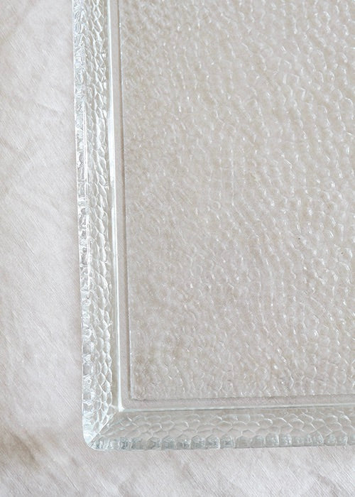 Aimée Aimer Ecaille plateau verre Baccarat 31 cm