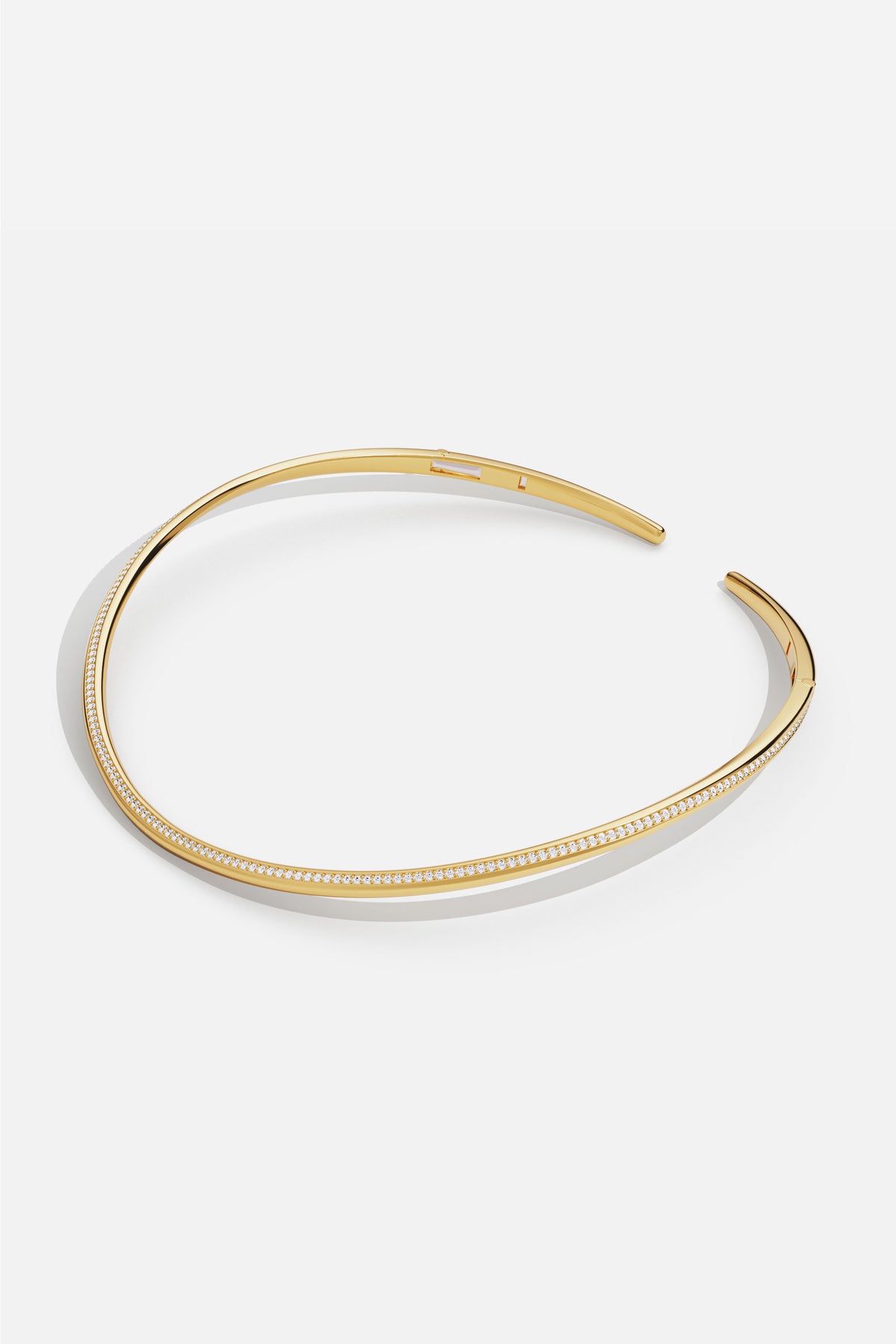 APM Monaco Croisette Riviera choker doré zircon 13 cm