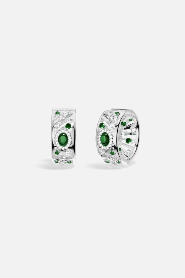 APM Monaco Automne Les Éventails boucles d'oreilles vertes