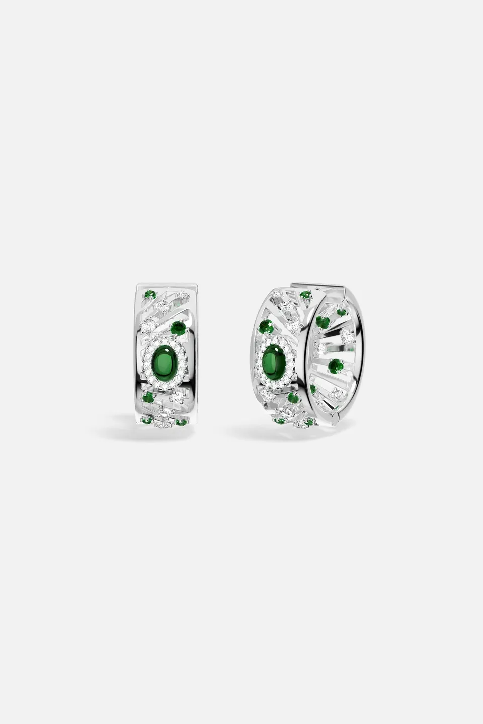 APM Monaco Automne Les Éventails boucles d'oreilles vertes