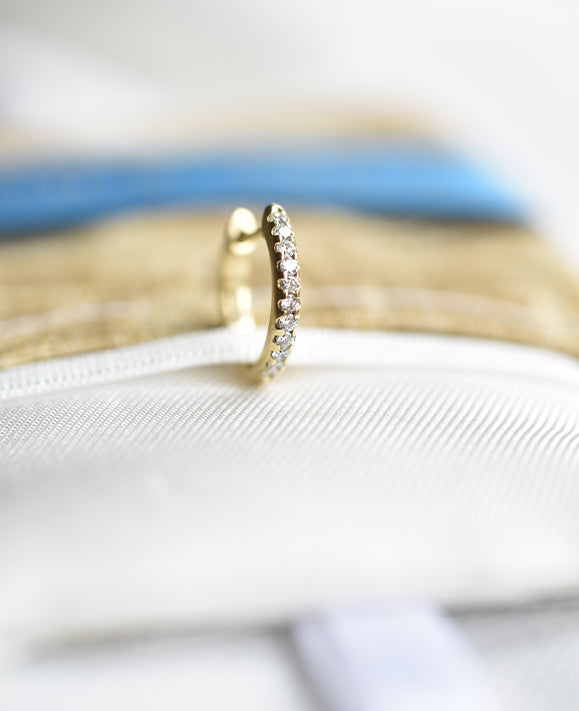 Aimée Aimer Bi Créole Or Jaune Diamants à l'Unité