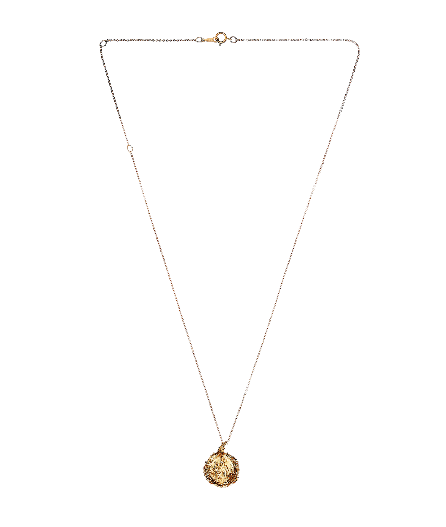 Alighieri The St. Christopher Medallion collier plaqué or
