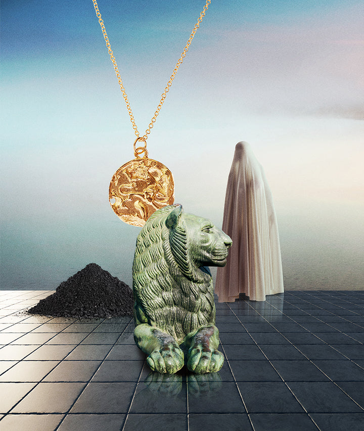 Alighieri Leo Medallion collier zodiaque plaqué or