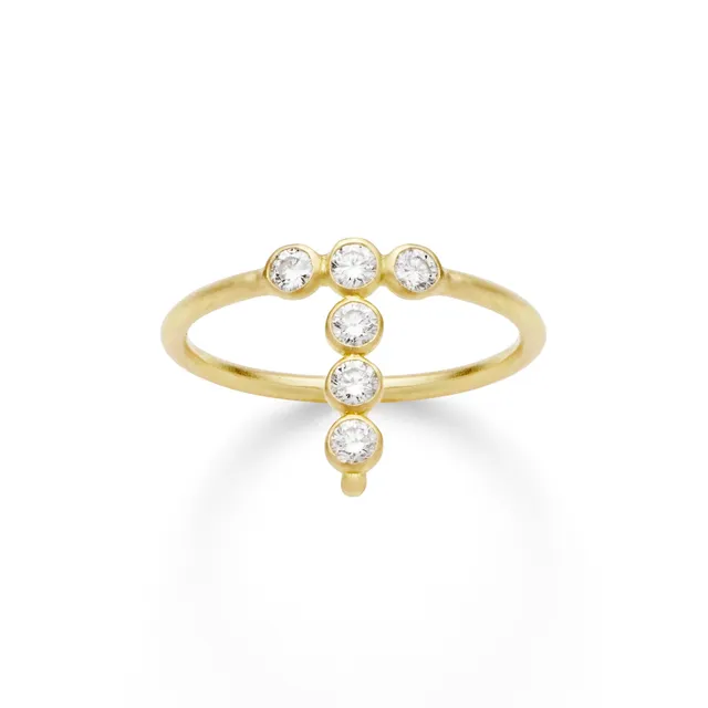 Aimée Aimer AA bague or jaune diamants taille 52