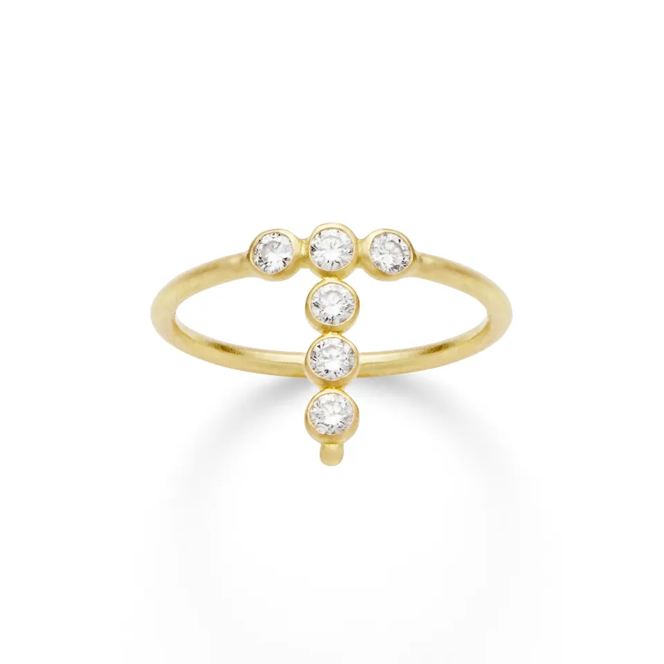 Aimée Aimer AA bague or jaune diamants taille 52