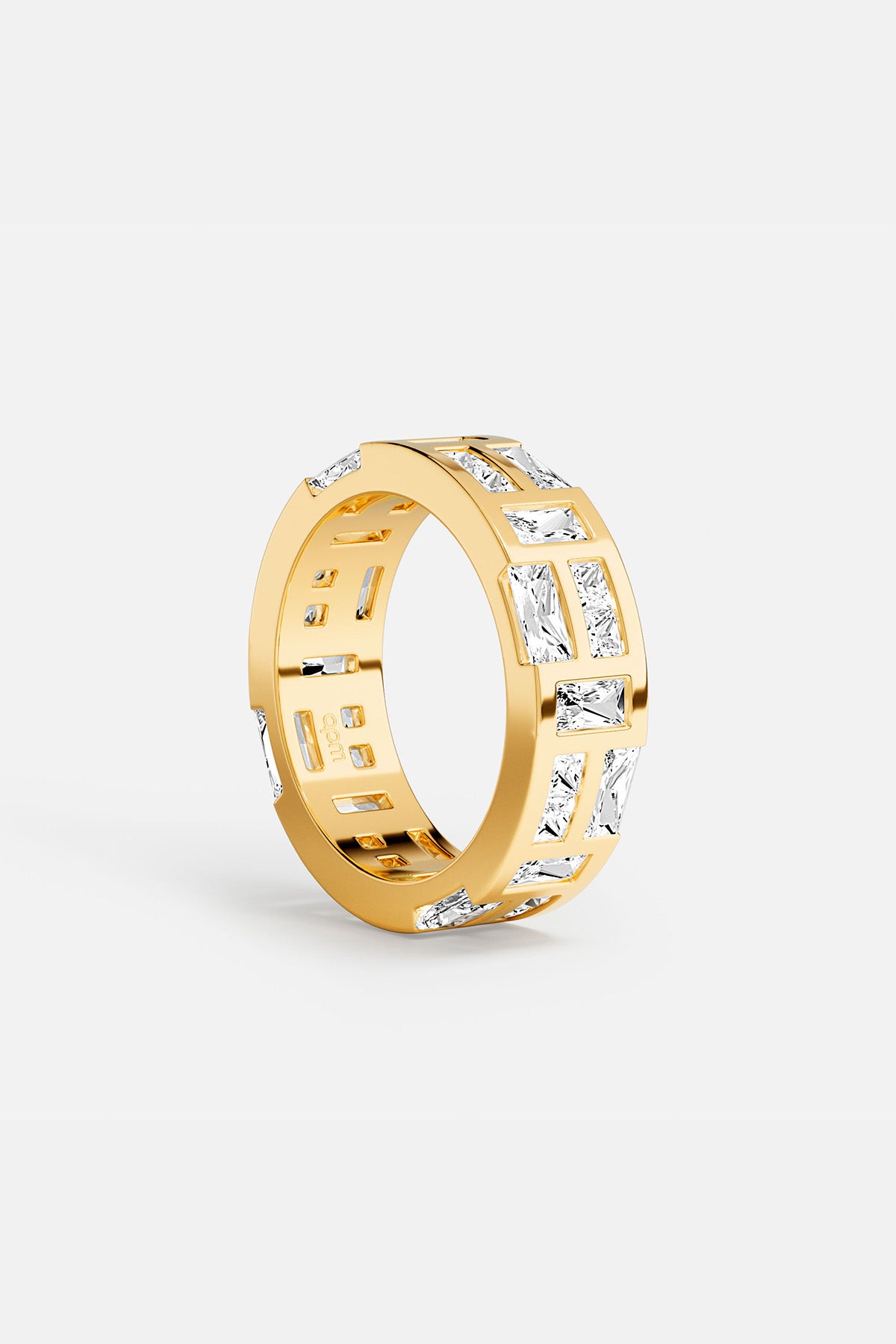 APM Monaco Festival Ice bague zircon blanc dorée 52