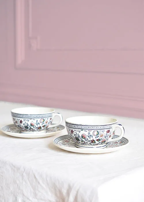 Aimée Aimer Art de la table tasses Gien Cachemire paire
